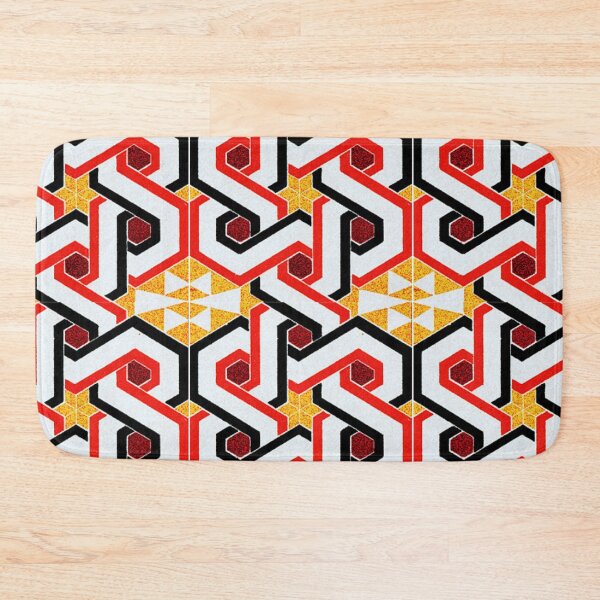 Item preview, Black, White and Red Woven Hexagon Patterns designed and sold by RyanCaudell.