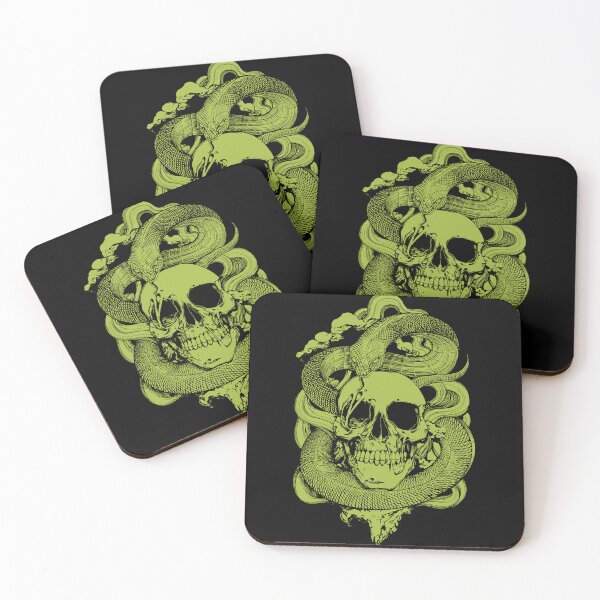 Item preview, Green viche snake hug skull designed and sold by Proud Pro Gifts.