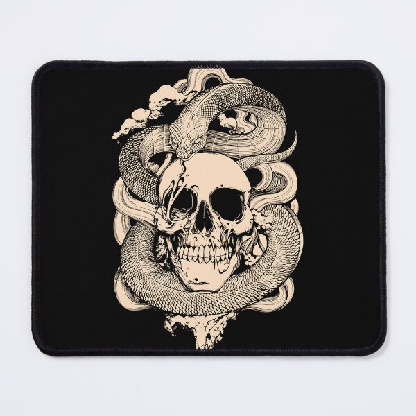 Item preview, Ocher snake hug skull designed and sold by Proud Pro Gifts.
