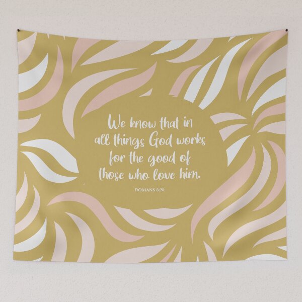 Item preview, God works for the good of those who love him - Romans 8:28 designed and sold by StudioCitrine.