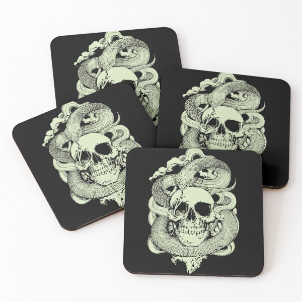 Item preview, Lime Green Snake Hugging Skull designed and sold by Proud Pro Gifts.