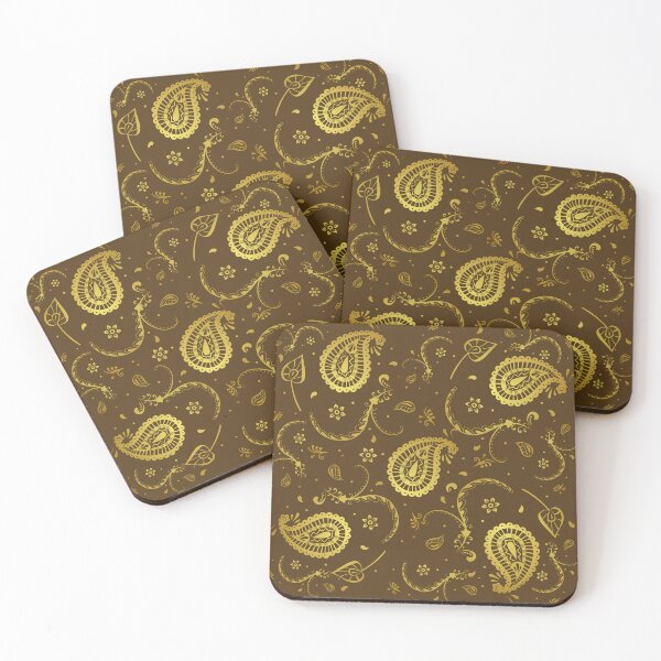 Item preview, Indian Gold Paisley Pattern designed and sold by GeoArtDesign.
