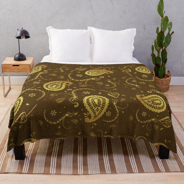 Item preview, Indian Gold Paisley Pattern designed and sold by GeoArtDesign.