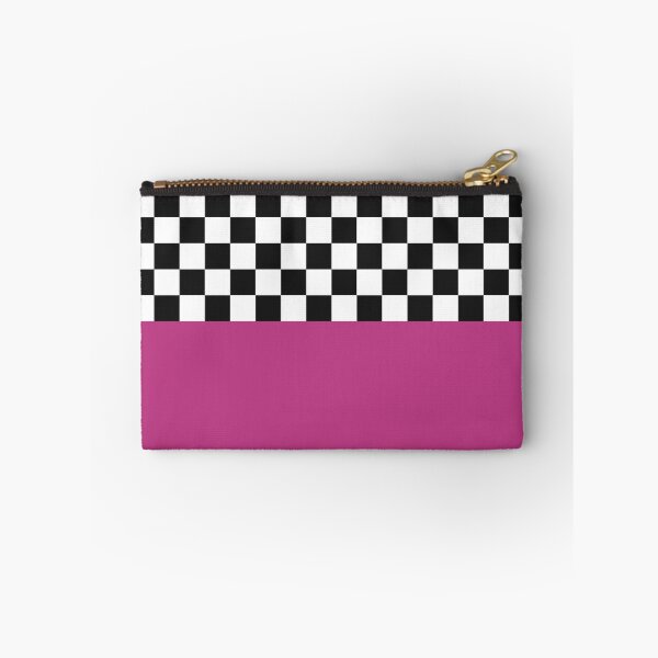 Item preview, Classic Black and White Chess Board Half Pink Pattern designed and sold by SoccaTamam.