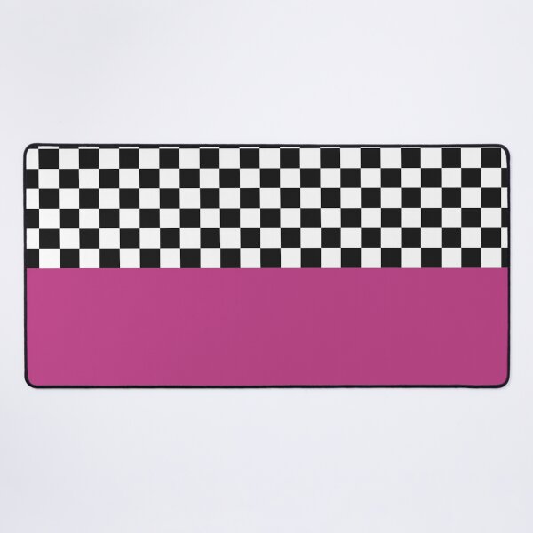 Item preview, Classic Black and White Chess Board Half Pink Pattern designed and sold by SoccaTamam.