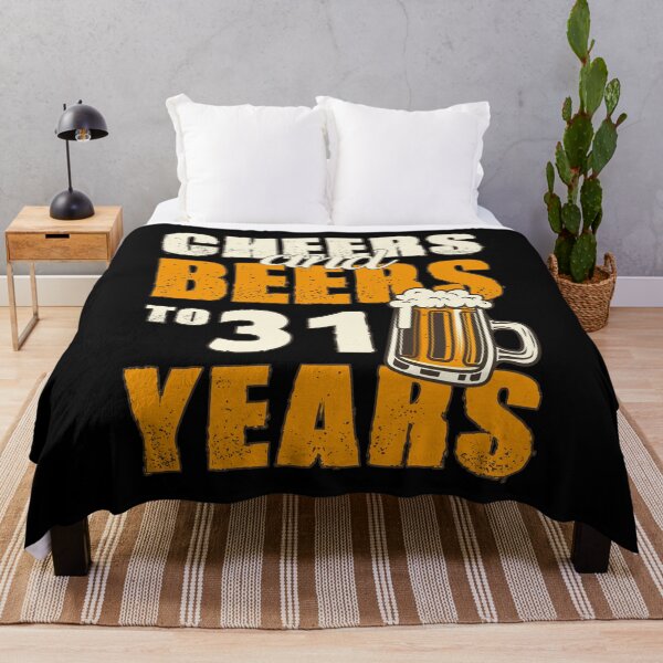 Item preview, Cheers and Beers to 31 years, funny birthday gift designed and sold by HeavyStyle.