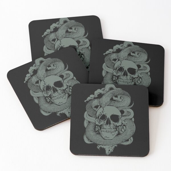 Item preview, Dark green snake hug skull designed and sold by Proud Pro Gifts.