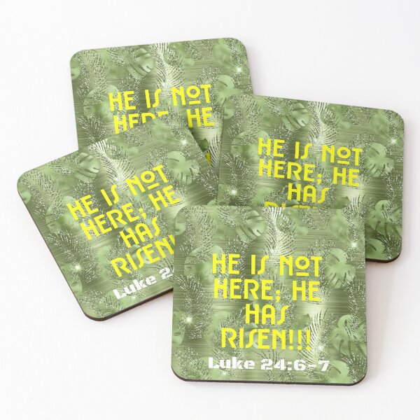 Item preview, He is Not Here He is Risen Luke 24 6 7 -  designed and sold by ebocraft.