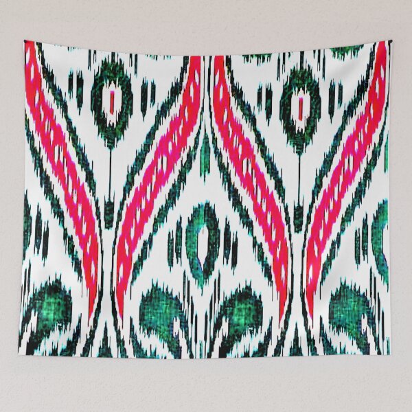 Item preview, Uzbek Ikat floral designs ikat patterns, Uzbek Ikat designs designed and sold by LeFabriqueOuz.