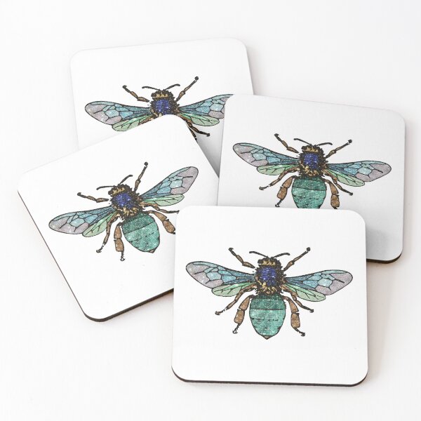Item preview, Glitter bee – greeny-blue tones designed and sold by Lolly's Lane Shoppe.