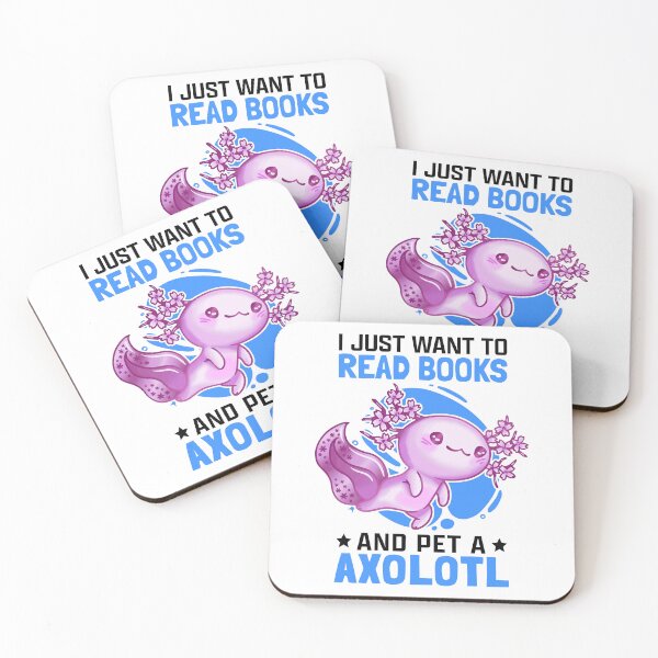 Item preview, Axolotl and books Aquaristic Amphibian Axolotl designed and sold by madgrfx.