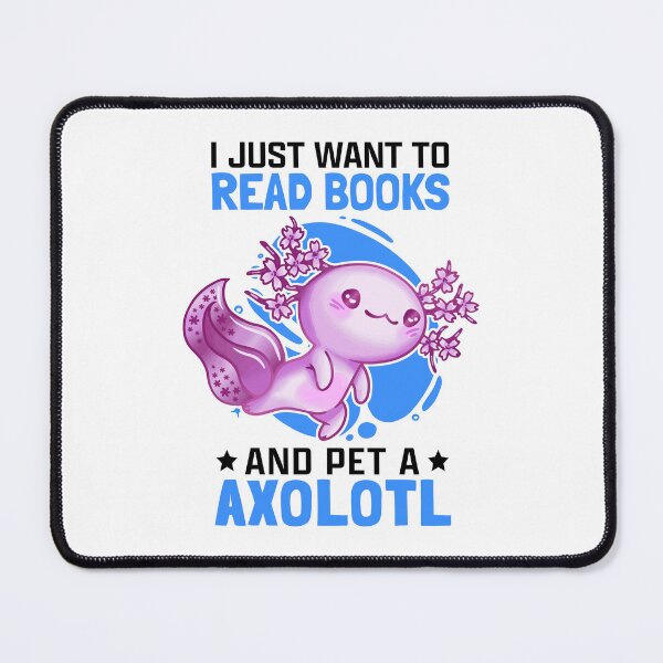 Item preview, Axolotl and books Aquaristic Amphibian Axolotl designed and sold by madgrfx.