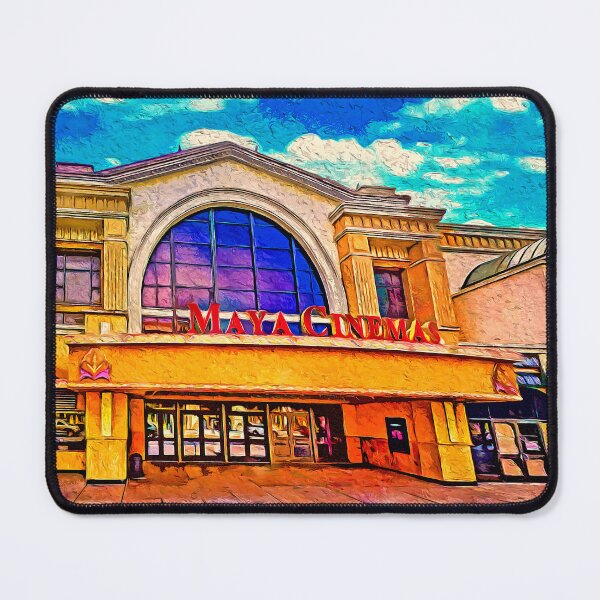 Item preview, Edificio Maya Cinemas en el centro de Salinas, California - pintura digital designed and sold by NickoPrints.