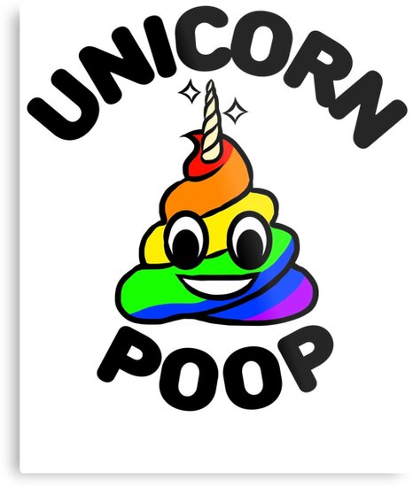 "Unicorn Poop Unicorn Horn Magical Poop Sparkle" Metal Prints by anijnas | Redbubble