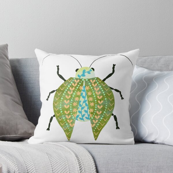 Item preview, Green Folk Art Beetle designed and sold by Kelly Lees.