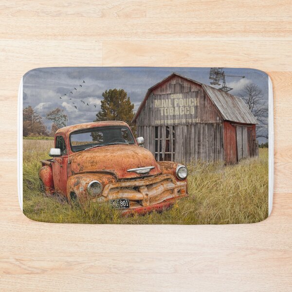 Item preview, Red Pickup Truck by Mail Pouch Tobacco Barn  designed and sold by Randall Nyhof.