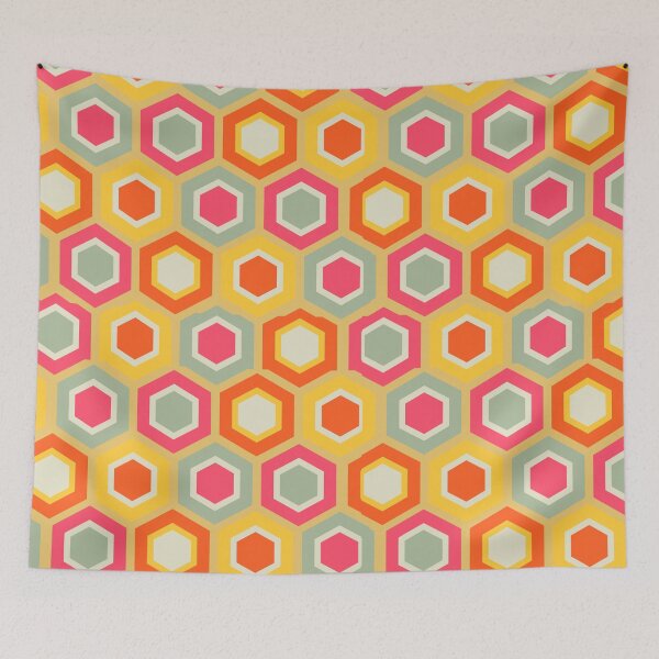 Artikelvorschau, Retro geometrisches Wabenform-Design, entworfen und verkauft von SidhuKeet1.