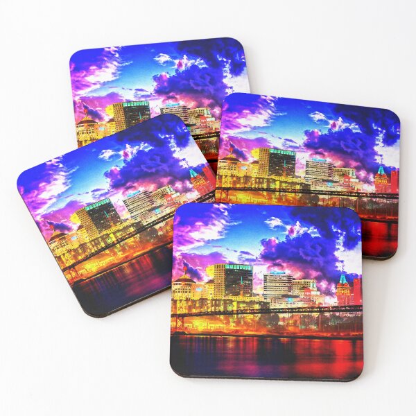 Item preview, The Oakland Bay Bridge and the downtown Oakland skyline at twilight designed and sold by NickoPrints.