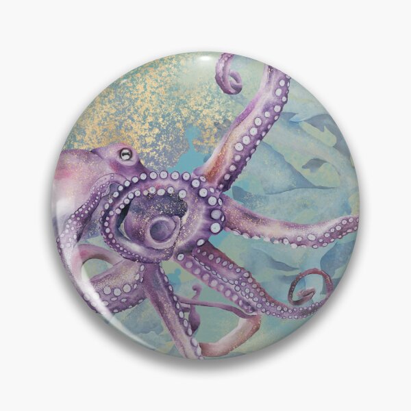 Item preview, Under the Sea Purple Octopus watercolor  designed and sold by Jennykies.