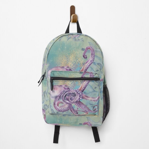 Artikelvorschau, Unter dem Meer Purple Octopus Aquarell entworfen und verkauft von Jennykies.