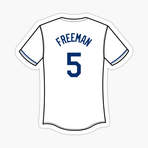 Freddie Freeman #5 Los Angeles Dodgers Signature Jersey  Sticker