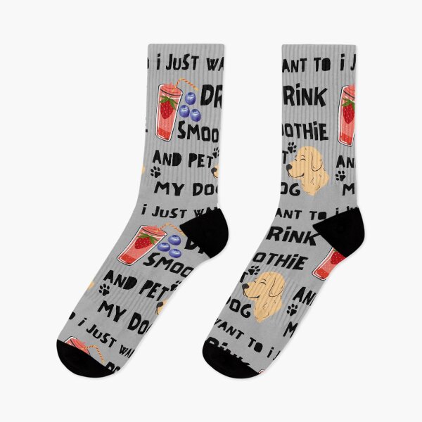 Item preview, I Just Want To Drink Smoothie And Pet My Dog designed and sold by BronikowskiART.