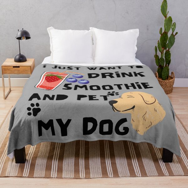 Item preview, I Just Want To Drink Smoothie And Pet My Dog designed and sold by BronikowskiART.