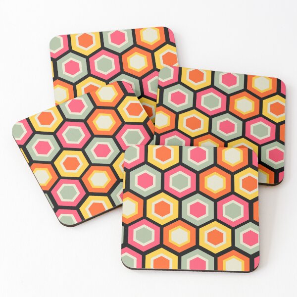 Artikelvorschau, Retro geometrisches Wabenform-Design, entworfen und verkauft von SidhuKeet1.
