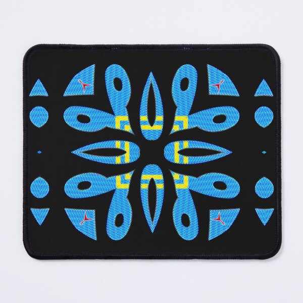 Item preview, GEOMETRIC ABSTRACT MASK PATTERN WITH ARUBAN FLAG COLORS - ARRUBA ONE HAPPY ISLAND 10. designed and sold by Ralek.