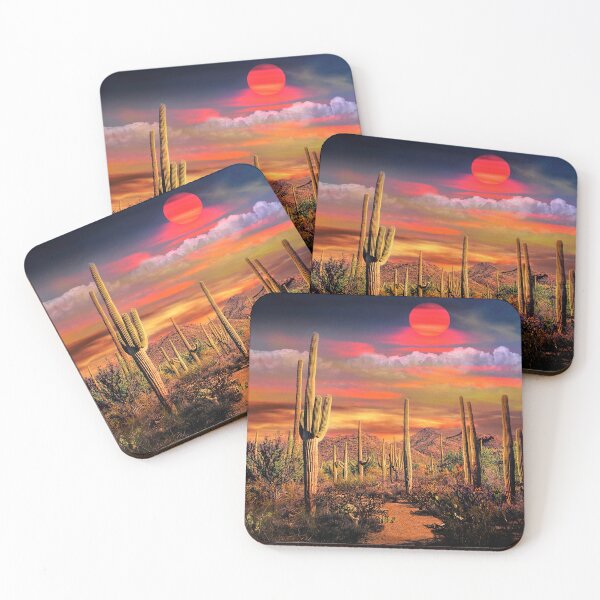 Item preview, Saguaro Cactuses under a Painted Sky designed and sold by Randall Nyhof.