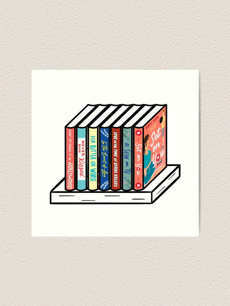 Bookstack Navy Wall Art, Canvas Prints, Framed Prints, Wall Peels