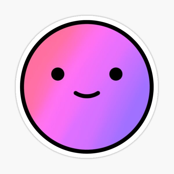 "Pink colour blend happy face" Sticker for Sale by MrBigHappy Redbubble