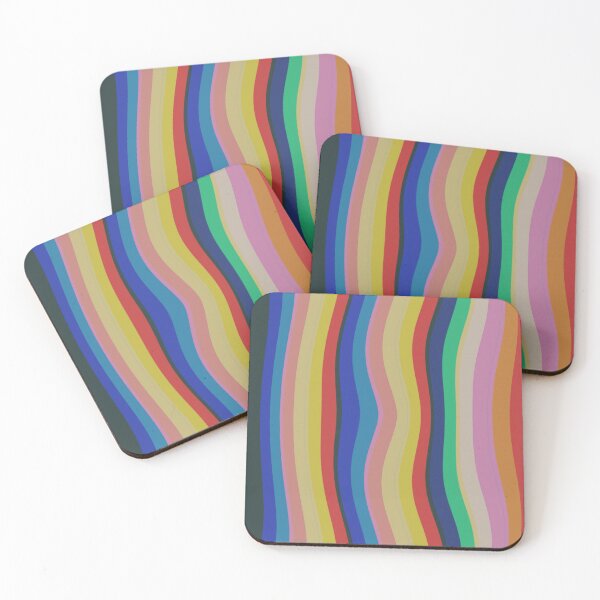 Item preview, Glitchy Wave Stripes in Retro Colors designed and sold by Mary Egan.