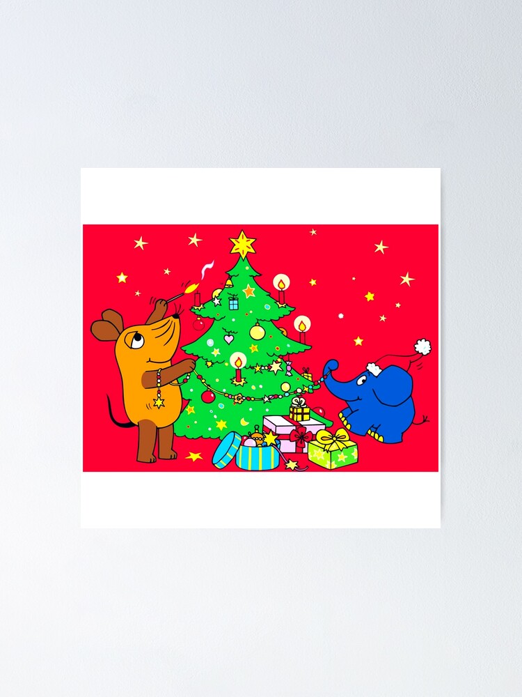 "Die Sendung mit der Maus Christmas" Poster for Sale by MondrianuM