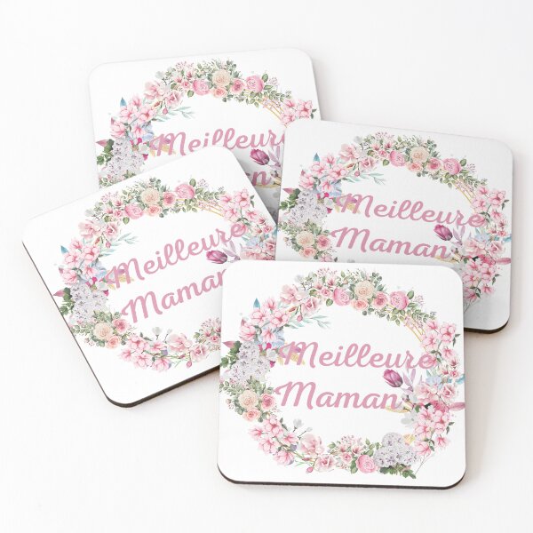 Item preview, Meilleure maman couronne de fleurs rose  designed and sold by SoniaCoteStudio.