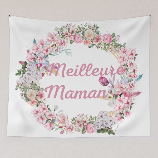 Item preview, Meilleure maman couronne de fleurs rose  designed and sold by SoniaCoteStudio.