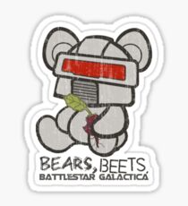 bears beets battlestar galactica Sticker