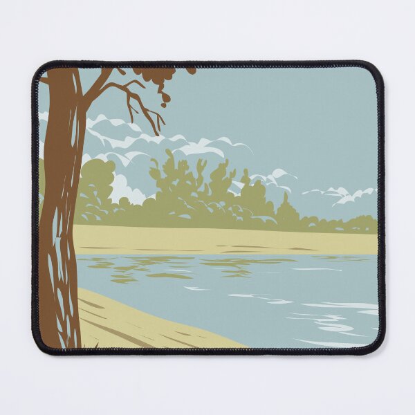 Item preview, Edness K Wilkins State Park on the North Platte River East of Casper in Natrona County Wyoming WPA Poster Art designed and sold by patrimonio.