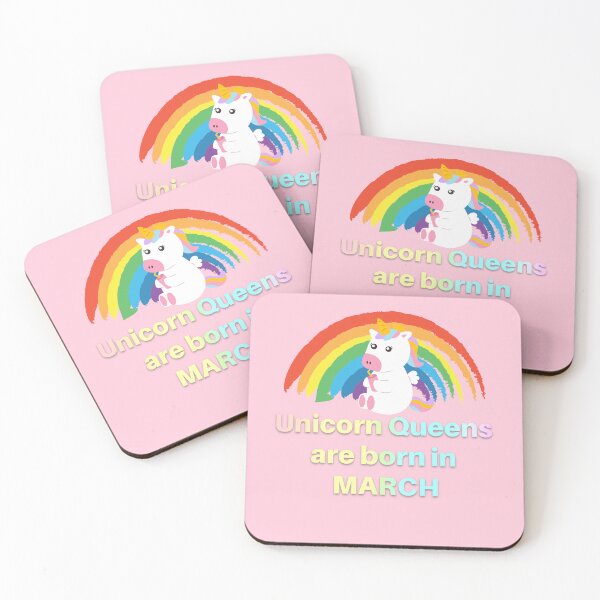 Item preview, funny pink design birthday march quotes Unicorn queens are born in march funny birthday gift idea designed and sold by KHELISTORE.