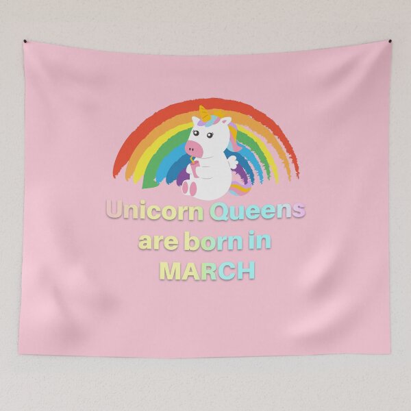Item preview, funny pink design birthday march quotes Unicorn queens are born in march funny birthday gift idea designed and sold by KHELISTORE.