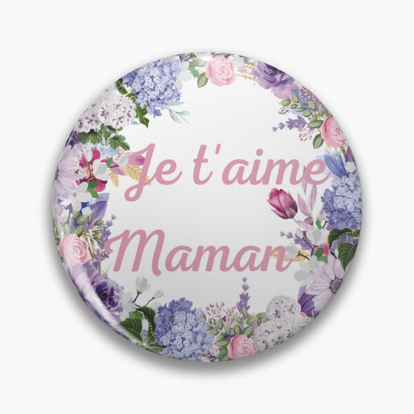 Item preview, Je t'aime maman couronne de fleurs mauve  designed and sold by SoniaCoteStudio.
