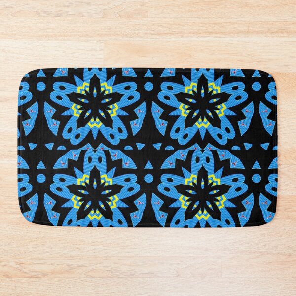 Item preview, GEOMETRIC ABSTRACT MASK PATTERN WITH ARUBAN FLAG COLORS - ARRUBA ONE HAPPY ISLAND 11. designed and sold by Ralek.