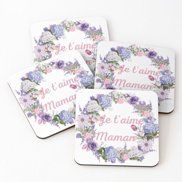 Item preview, Je t'aime maman couronne de fleurs mauve  designed and sold by SoniaCoteStudio.