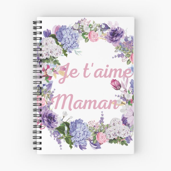 Item preview, Je t'aime maman couronne de fleurs mauve  designed and sold by SoniaCoteStudio.
