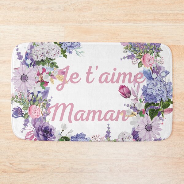 Item preview, Je t'aime maman couronne de fleurs mauve  designed and sold by SoniaCoteStudio.
