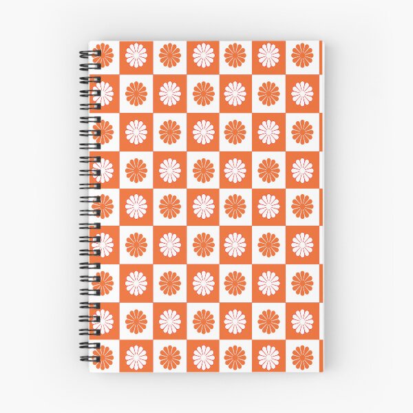 Item preview, Orange and White Checkered with flowers pattern designed and sold by osamamohamad.
