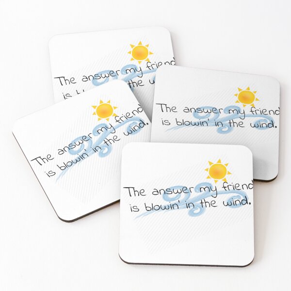 Item preview, Sticker "The answer my friend is blowin' in the wind" designed and sold by Windsart.