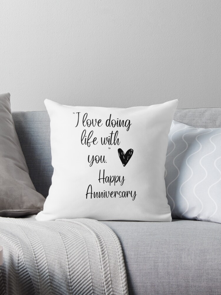 Wedding anniversary outlet pillow