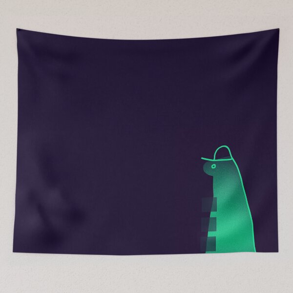 Item preview, Figure With Cap Oh It's Spooky - Illustration Design Print designed and sold by Lucie Jamais.