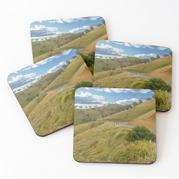Item preview, Winding Australian country road through a dry grassy hillside vista designed and sold by James-Cole.